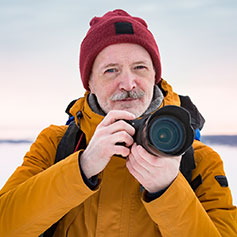 Photographer with camera