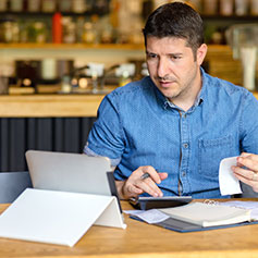 Man working at desk